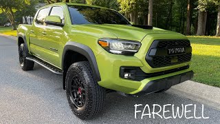 Saying FAREWELL to my 2022 Toyota Tacoma TRD Pro… [upl. by Neala17]