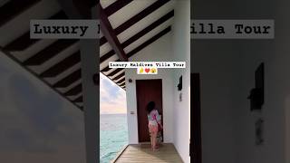 Sunset Water Villa tour ft Jinali and Malav  Pickyourtrail 💚 shorts maldives [upl. by Huei]