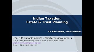 Indian Estate amp Trust Planning Seminar [upl. by Hebert]