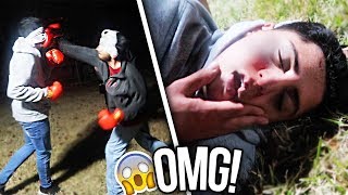 I GOT KNOCKED OUT😨 Backyard Fight GONE WRONG😳 [upl. by Lattimer313]