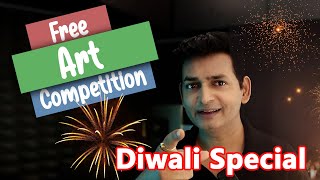 Art Competition in Festival Season  Diwali Drawing Competition sketchboookbyabhishek diwali [upl. by Ezara]