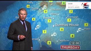 Prince Charles presents the weather forecast  BBC Scotland [upl. by Whelan]