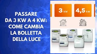 Passare da 3 kw a 4 kw come cambia la bolletta della luce [upl. by Oilicec]