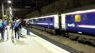 Caledonian Sleeper Glasgow  London arriving at Edinburgh Waverley station [upl. by Neiman]