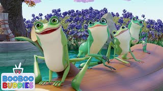 Five Little Speckled Frogs  BooBooBuddies TV Nursery Rhymes amp Kids Songs [upl. by Zia]