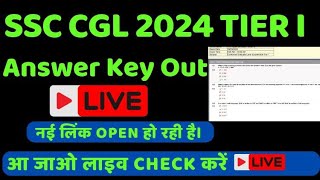 SSC CGL Answer Key Out LIve Analysis cglanswerkey livestream [upl. by Yereffej]