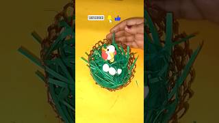 Diy Birds Nest Making IdeaDiy Birds Home easy craft making at home youtubeshortsytshorts shorts🐦 [upl. by Ariam]