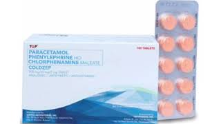 COLDZEP Tablets PARACETAMOL PHENYLEPHRINE HO CHLORPHENAMINE MALEATE [upl. by Lesna]