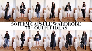 30 ITEM CAPSULE WARDROBE 75 SpringSummerAutumnWinter Minimal Style Outfit Ideas  Mademoiselle [upl. by Afira]