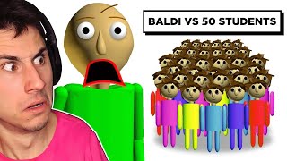 50 Players Help Me Beat Baldis Basics [upl. by Edlin]