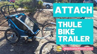 How to Attach a Thule Bike Trailer to ANY BIKE shorts [upl. by Berkin181]