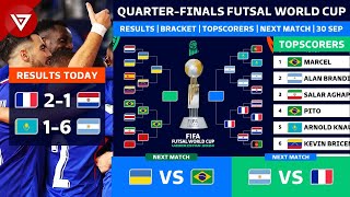 🔴 FIFA Futsal World Cup 2024 Quarter Finals Results Bracket Topscorers as of 30 Sep 2024 [upl. by Easton]