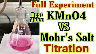 Titration  KMnO4 Vs Mohr Salt in Hindi  Full Experiment  Calculations  Chemistry Practical [upl. by Lasorella]