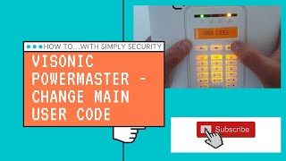 How to change the code on a Visonic Powermaster 10 alarm [upl. by Beffrey]