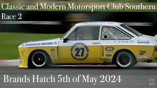 Classic and Modern Motorsport Club Southern CMMCS  Race 2  Brands Hatch 5th of May 2024 [upl. by Pastelki]