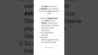 3 Fehler die ich als Fußballer in 10 Jahren Training im Gym gemacht habe fitness fußball [upl. by Crystie]