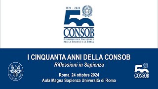 I CINQUANTA ANNI DELLA CONSOB [upl. by Ymerrej529]