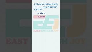 affect or effect  vocabulary lesson [upl. by Birecree]