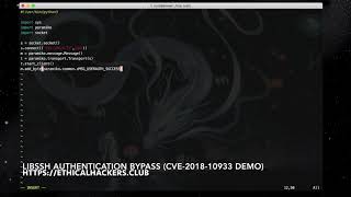 libSSH Authentication Bypass Exploit CVE201810933 Demo [upl. by Johnath287]