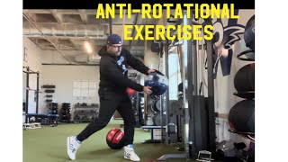 ⚾️AntiRotational Exercises to lower injury risk  baseball strengthandconditioning gym [upl. by Alpheus87]