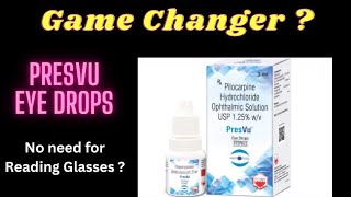 PresVu Eye Drops  A Real Game Changer [upl. by Aehsila]