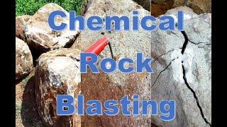 Chemical Rock Breaking DemolishBlasting Using Rock Cracking Chemical powder No Explosive [upl. by Ena]