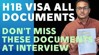 H1B Visa Documentations  Required Documents for H1B Visa Application hindi [upl. by Hyatt]