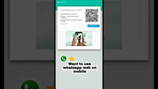 WhatsApp web mobile par kaise chalate hainhow to use WhatsApp app web on mobile [upl. by Mccallion371]