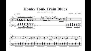 Meade Lux Lewis Honky Tonk Train Blues new score Blue Note 1940 [upl. by Eidod343]