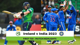 Highlights Ireland v India 1st T20I 2023 [upl. by Aliahkim]