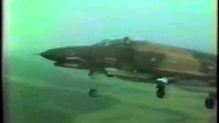 F4E Phantoms formation takeoff and low approach [upl. by Aekim]