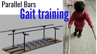 Parallel Bars walk CP Child  Road to recovery Gait training Physical therapy [upl. by Wertheimer]