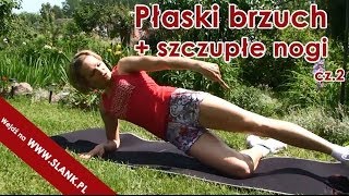 trening fitness na płaski brzuch i szczupłe nogi odc 2 [upl. by Anirbas]