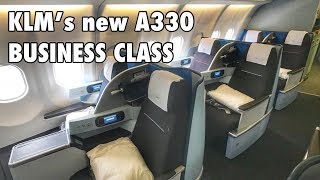 Check out KLMs refitted A330 Business Class to Vancouver [upl. by Mohkos]