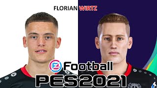 FLORIAN WIRTZ  PES 201920202021  FACE BUILD amp STATS [upl. by Raphael895]