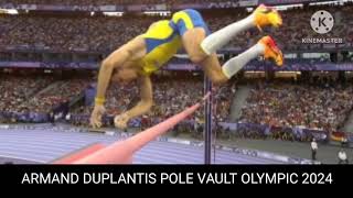 Armand duplantis pole vault  Armand duplantis Olympic 2024 [upl. by Alyk]