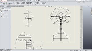 SOLIDWORKS 2018  CONCRETE MIXER ASSEMBLY  DRAWING [upl. by Imekawulo]