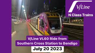 VLine VL60 Ride from Southern Cross Station to Bendigo Full Trip [upl. by Tarazi188]