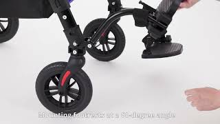 Strollaid Heavy Duty Rollator amp Transport Chair 2 IN 1 Assembly Video [upl. by Beverley]