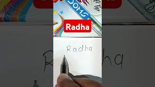 How to write name quotRadhaquot without holding hand [upl. by Eniamahs641]