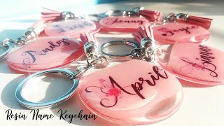 Resin Name Keychain  Bridesmaids NO CRICUT NO SILHOUETTE  RESIN CRAFTS 101  Small Business Idea [upl. by Riane]