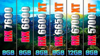 RX 7600 vs RX 6600 vs RX 6600 XT vs RX 6650 XT vs RX 6700 XT vs RX 5700 XT  PC Gameplay Tested [upl. by Leatri972]