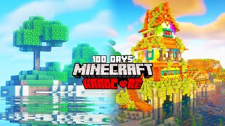 I Spent 100 DAYS on FOUR Deserted Islands in Minecraft Hardcore [upl. by Nyasuh]