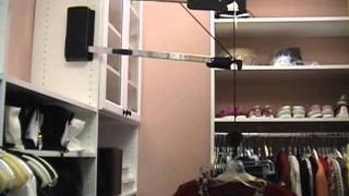 Automated Wardrobe Lift  Extended Lift an electric motorized closet rod [upl. by Eirac]