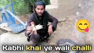 Kabhi khai ye wali challi 😜  kis kis ne pathan se challi kharid kar khai hai 🤔 dehati munda vlog [upl. by Abagael]