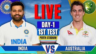 India vs Australia 1st Test Day 1  IND Live Match Today  Live Cricket Match  IND VS AUS LIVE [upl. by Lemra]