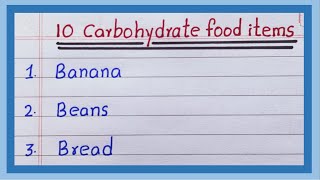 Carbohydrate food items  5  10 Carbohydrates name  Carbohydrates food name  Carbs food list [upl. by Bonnice]