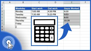 How to Calculate Hours Worked in Excel [upl. by Zobias]