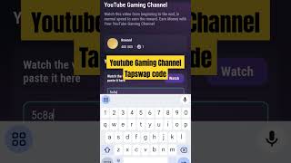 Youtube gaming channel ll Tapswap code youtubeshorts tapswapdailycode [upl. by Hsak]