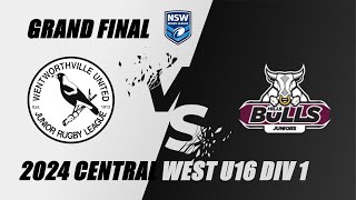 Central West U16 Div 1 GRAND FINAL  Wentworthville United Vs Hills District Bulls [upl. by Livingston]